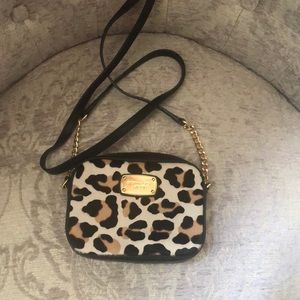 Michael Kors Leopard Print Crossbody Bag - Brown/Black